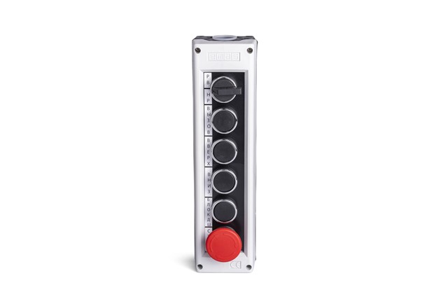 PK Series Plastic 6 Holes BDDE + 4*BDDH + BDS20 + 7*B1 (NO) + 4*B2 (NC) Grey-Black Control Box